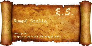 Rumpf Stella névjegykártya